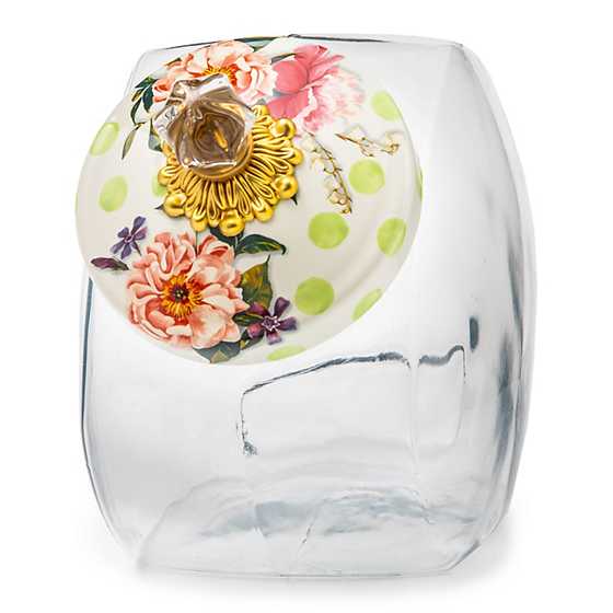 MacKenzie Childs Wildflowers Cookie Jar with Enamel Lid