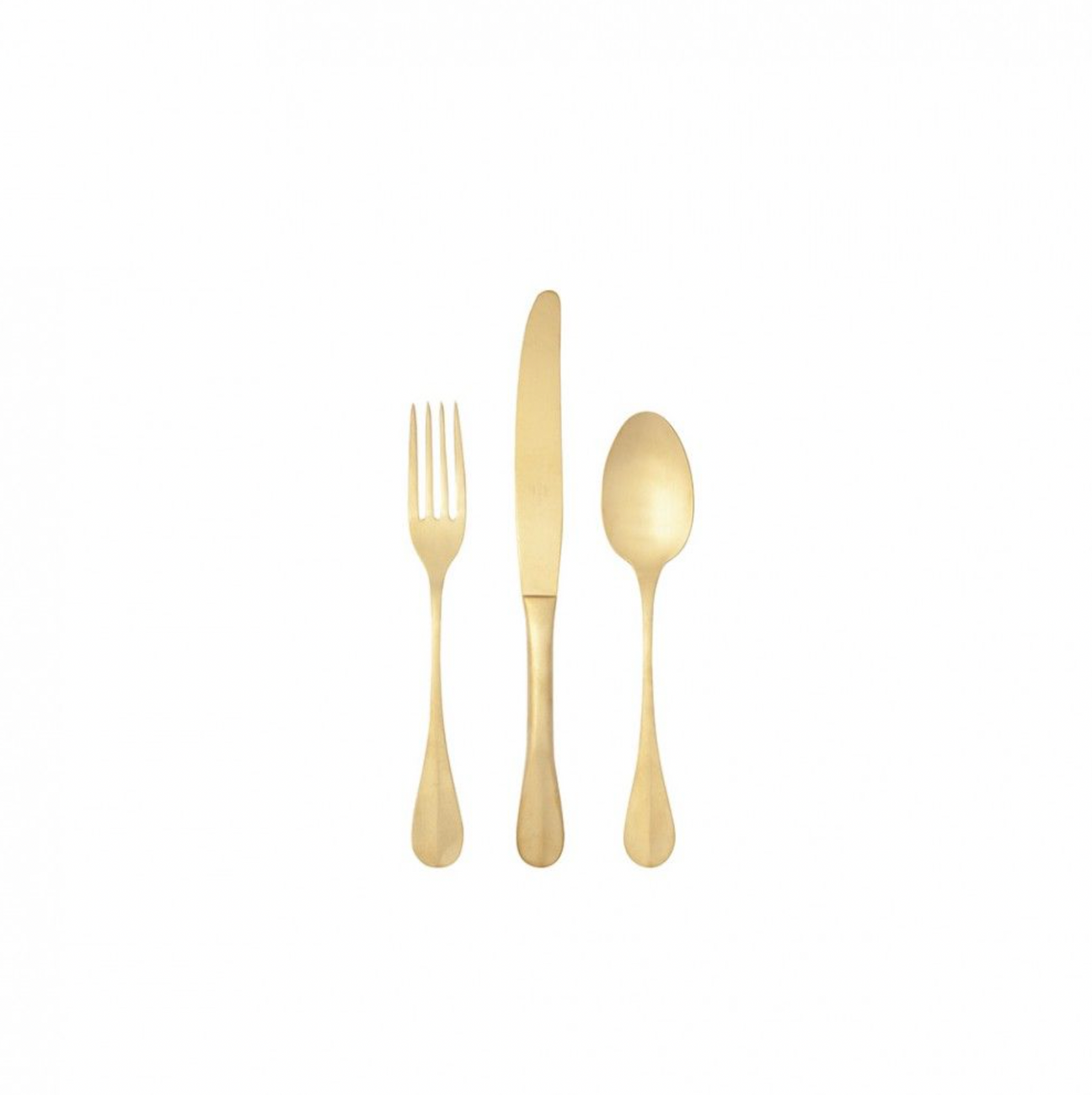Costa Nova 18 Piece Nau Flatware Dessert Set, Gold