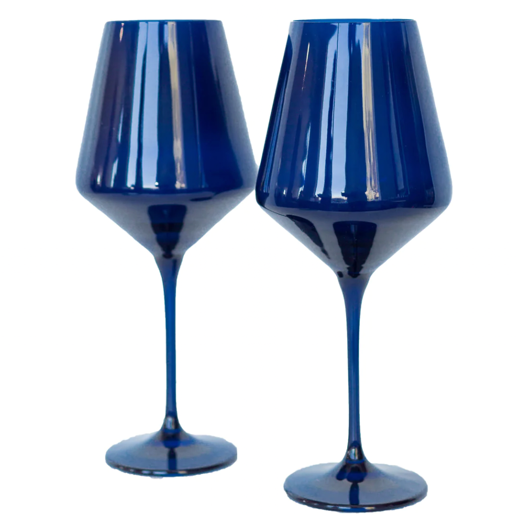 Estelle Midnight Blue Stemless Wine Glasses – Waiting On Martha