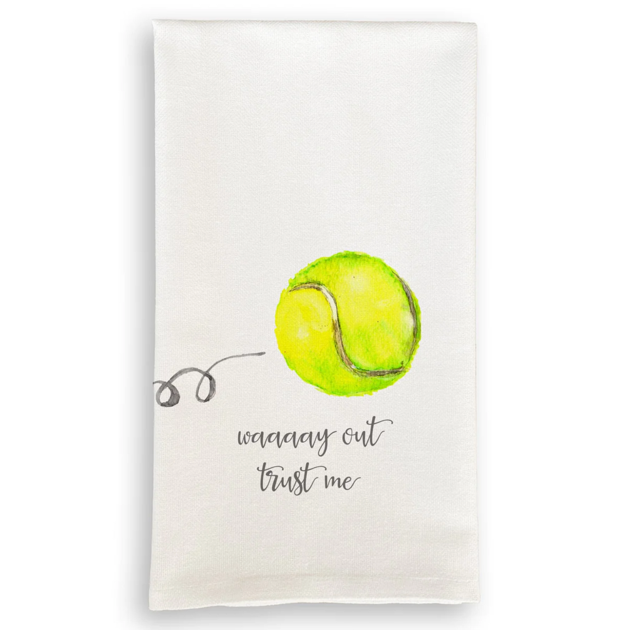 Tennis Waaay Out Tea Towel