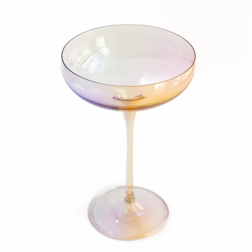 Estelle Colored Champagne Coupe Stemware - Set of 2 {Iridescent}