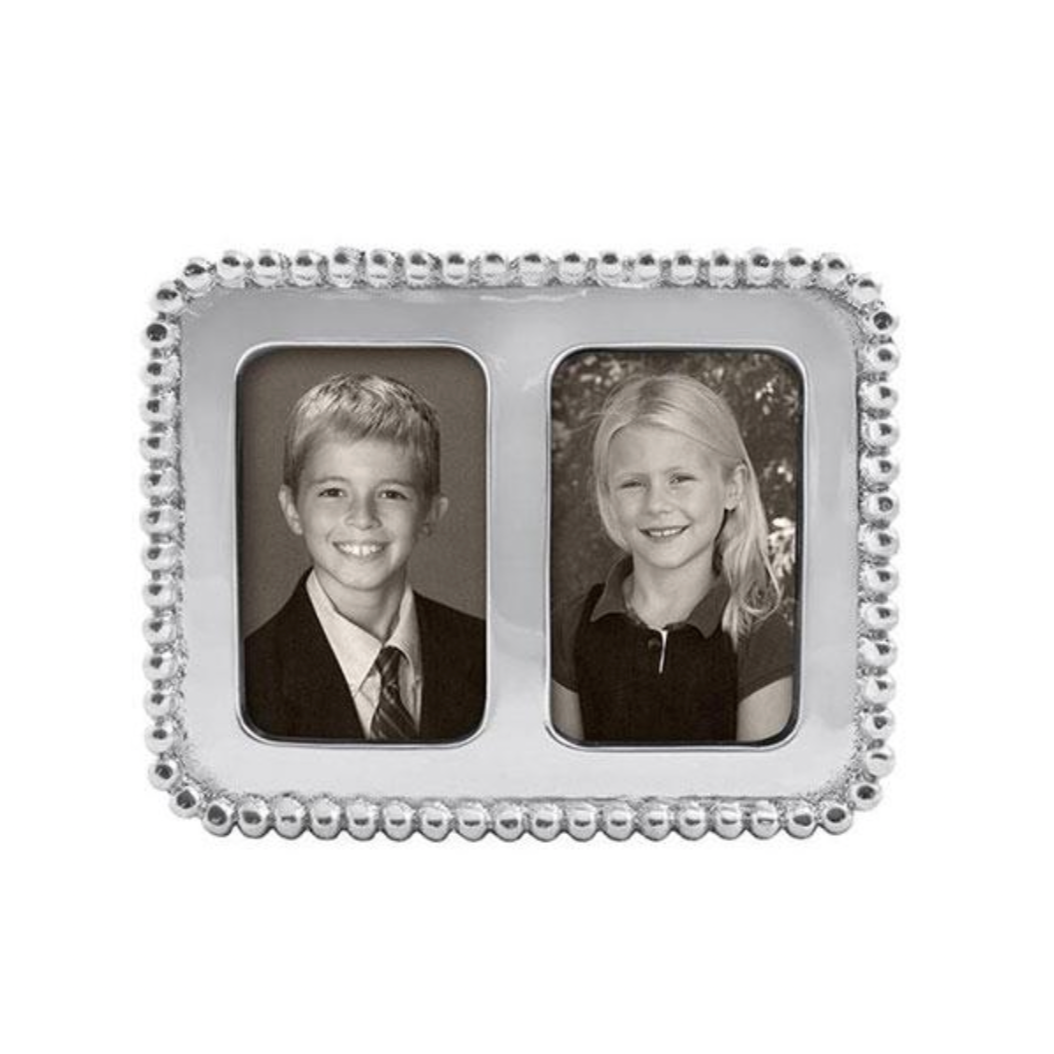 Mariposa Beaded Double Frame