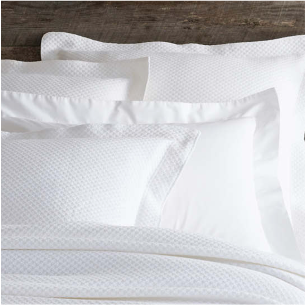 Pine Cone Hill Classic Hemstitch Sham, White