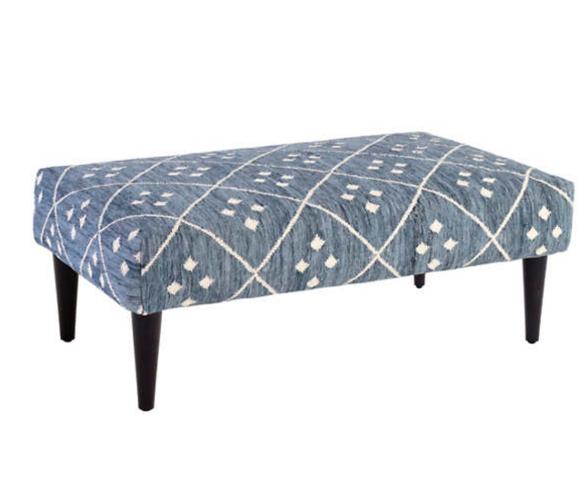 Kota Indigo Rug Ottoman