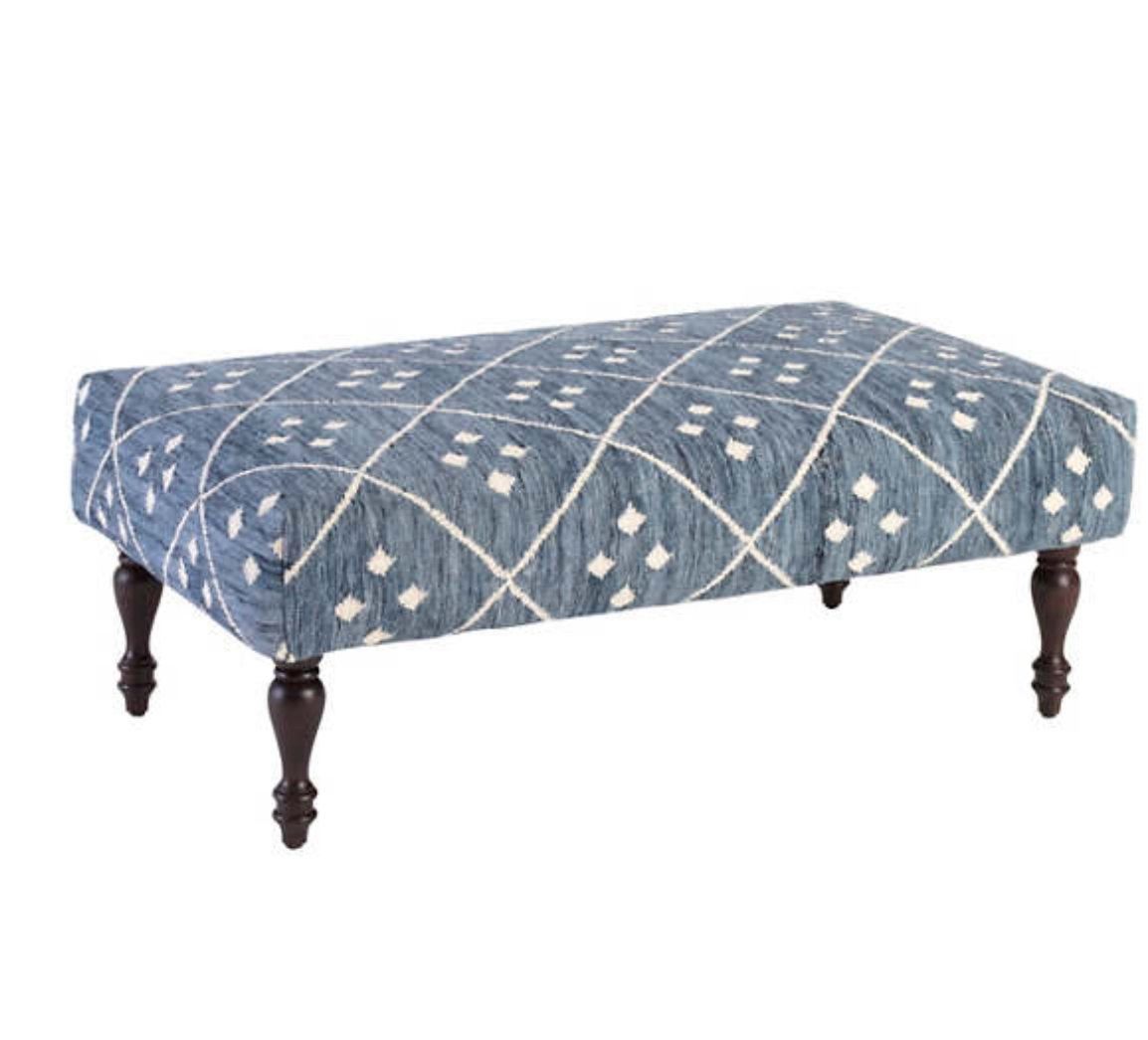 Kota Indigo Rug Ottoman
