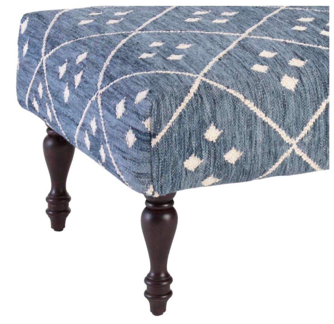 Kota Indigo Rug Ottoman