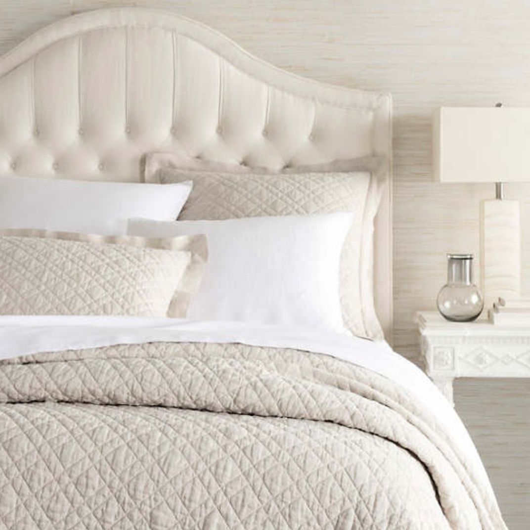 Pine Cone Hill Washed Linen Natural Quilt