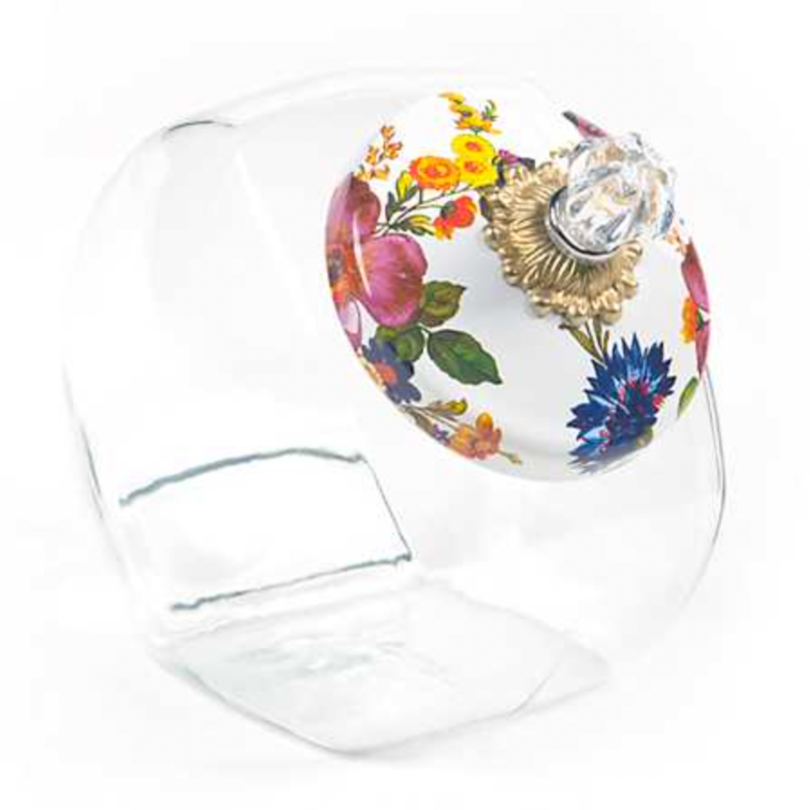 MacKenzie Childs Flower Market Cookie Jar with Enamel Lid