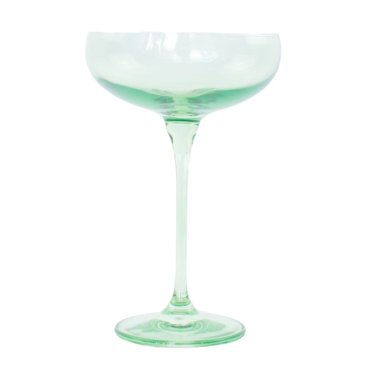 Estelle Colored Martini Glass in Mint Green, Set of 6